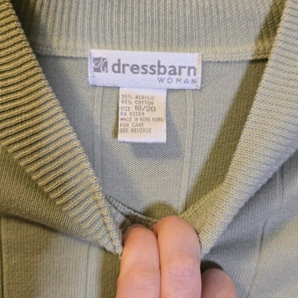 Dressbarn Pale Mint Green Mock Neck Knit Pullover Sweater - Picture 4 of 6